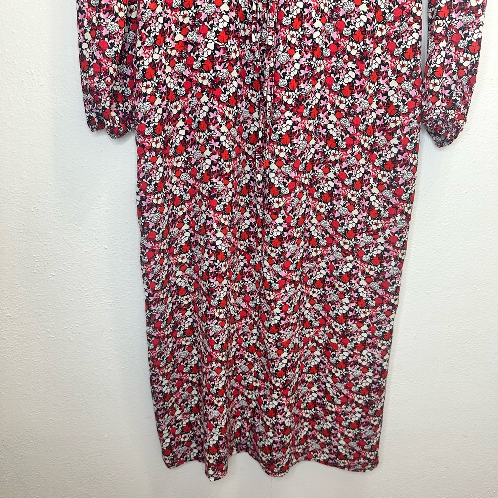 NWT Sanctuary Floral Chiffon Halter Neck Long Sleeve Front Cut-Out Dress Size 8 - Picture 7 of 15